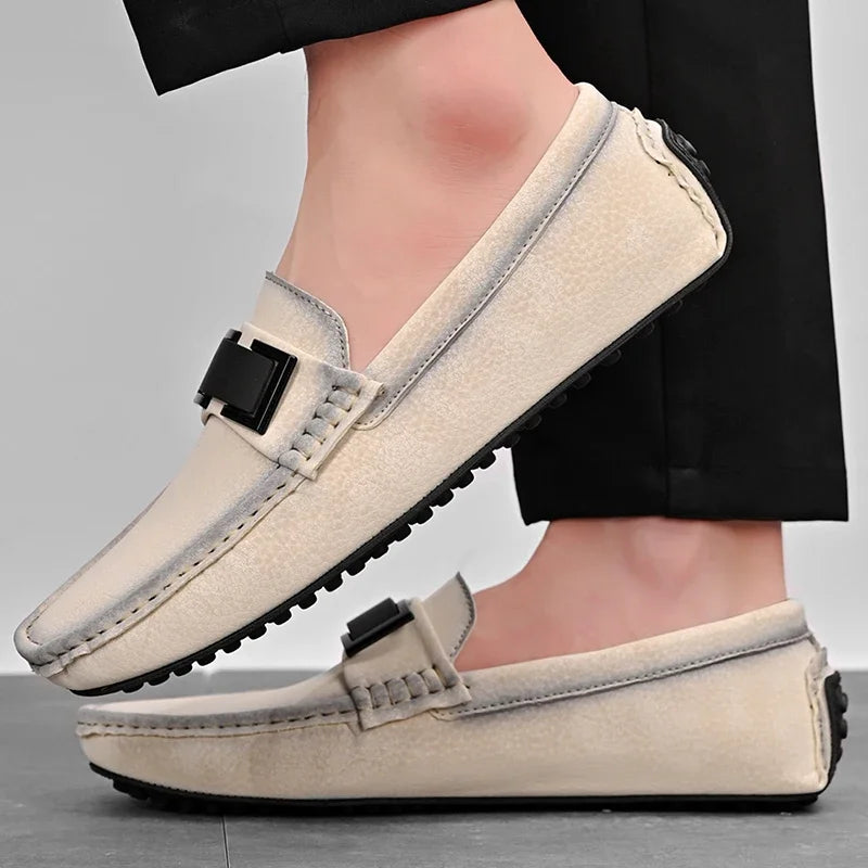 New Large Size 47 48 49 Casual Loafers for Men Yellow Grey Mens Popular Moccasin Fashion Italian Youth Driver Driving Shoes