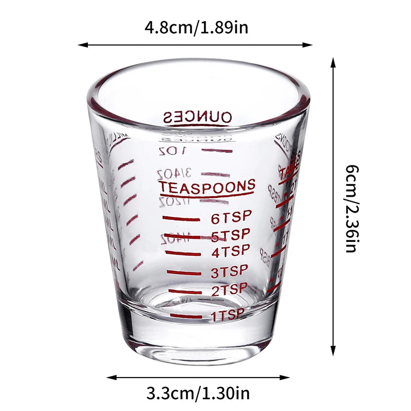 1 stuks 30 ml glazen maatbeker met schaal, shotglas, bakgereedschap, keuken- en barapparatuur, accessoires