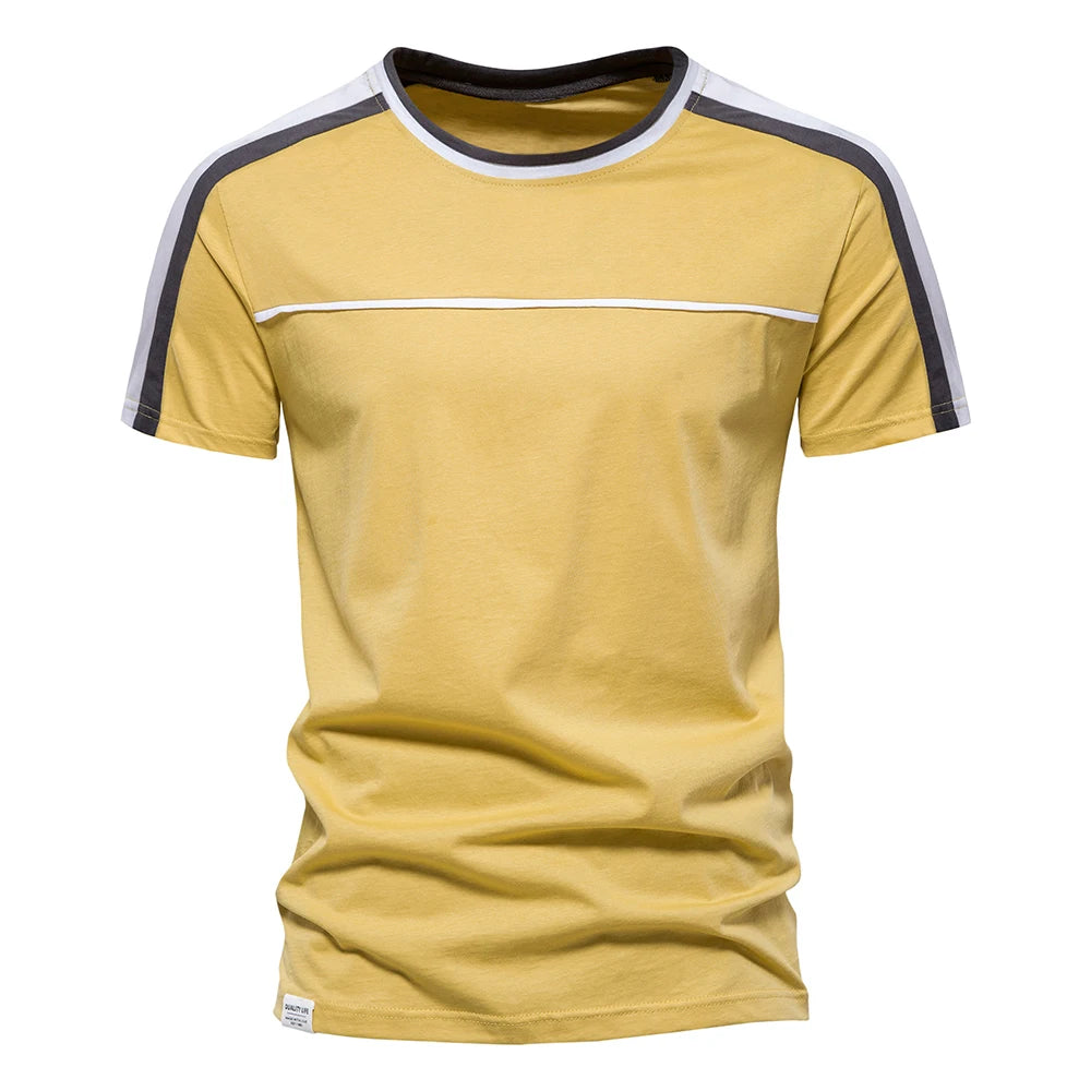 Fashion Designer Cotton T Shirt Men Short Sleeve Casual Sport Summer Tops Tee Shirts Brand Quality Men Clothing
