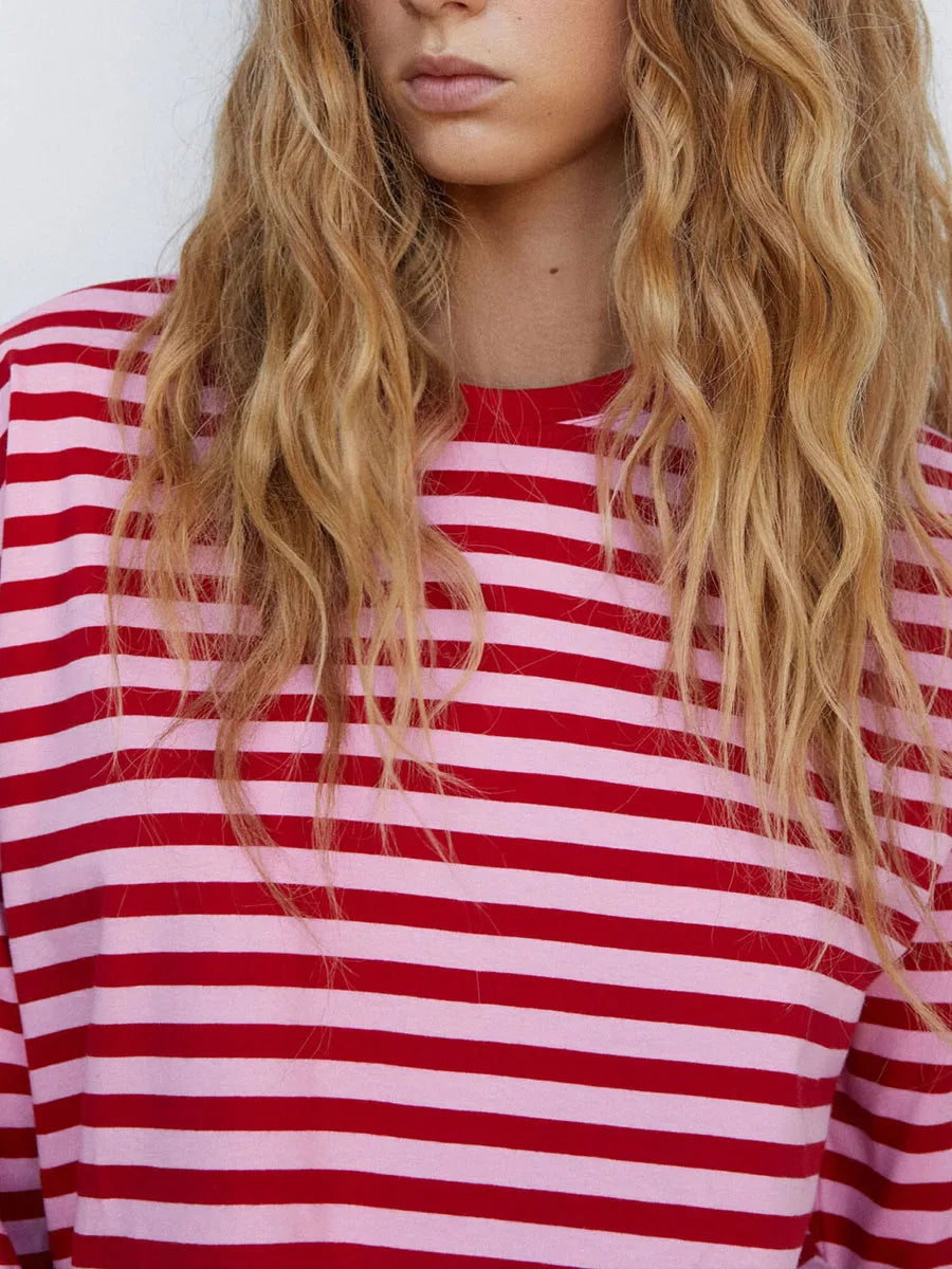 Women Teen Girls Fairy Grunge Tops Clothes Y2k Striped Long Sleeve Fit Crop Tops Baby Tee Autumn Vintage Streetwear T-Shirt
