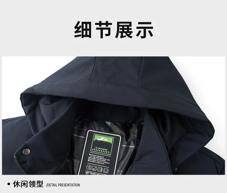 Men's Top Grade Designer Winter Brand Parka Jacket Casual Fashion Windbreaker Hooded Thick Bubble Male Coats