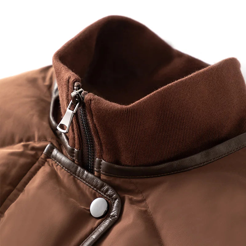 Women's High Quality Luxury Winter Puffer Jacket, White Goose Down Coats For Ladies