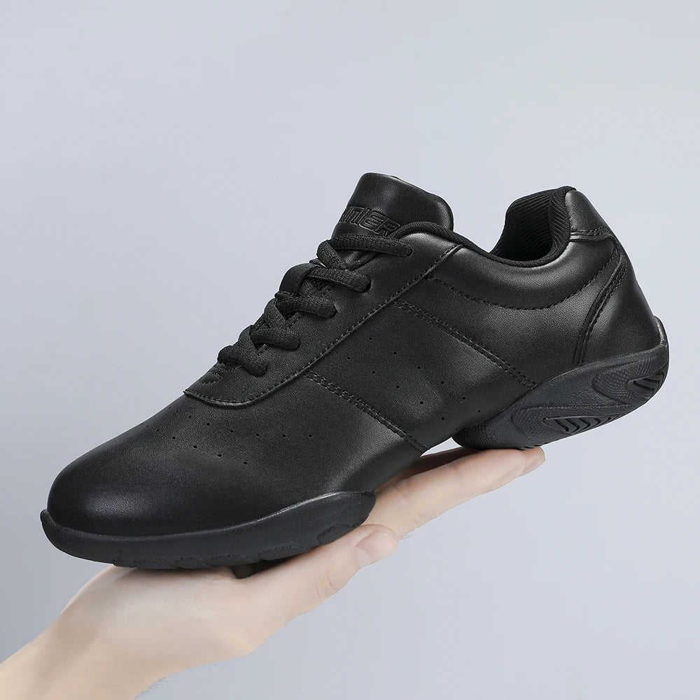Girls White Dance Shoes Jazz Sneakers Youth Cheerleading Shoes Athletic Training Tennis Kids Competitive Aerobics Shoes