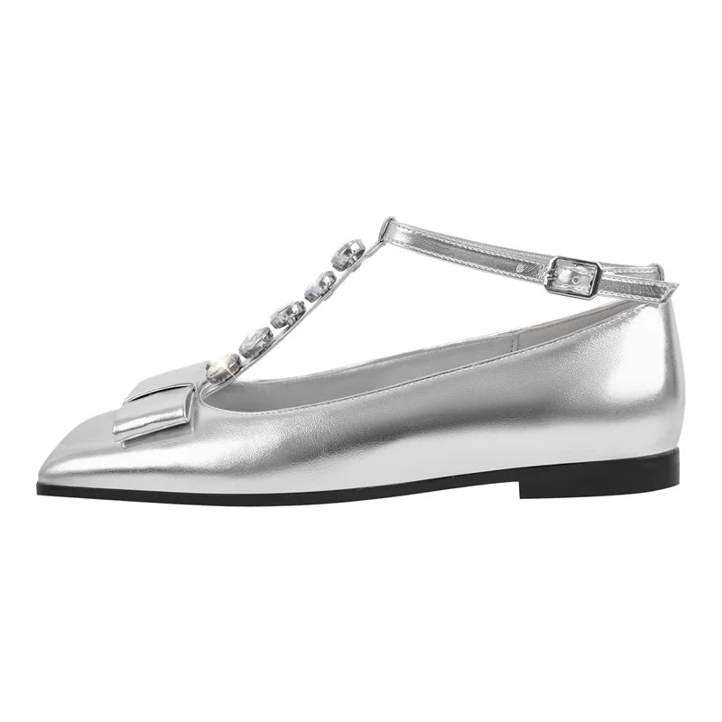 Woman Rose Red Elegent Slip On Flats Fashion Daily Elegant Crystal Flat Shoes