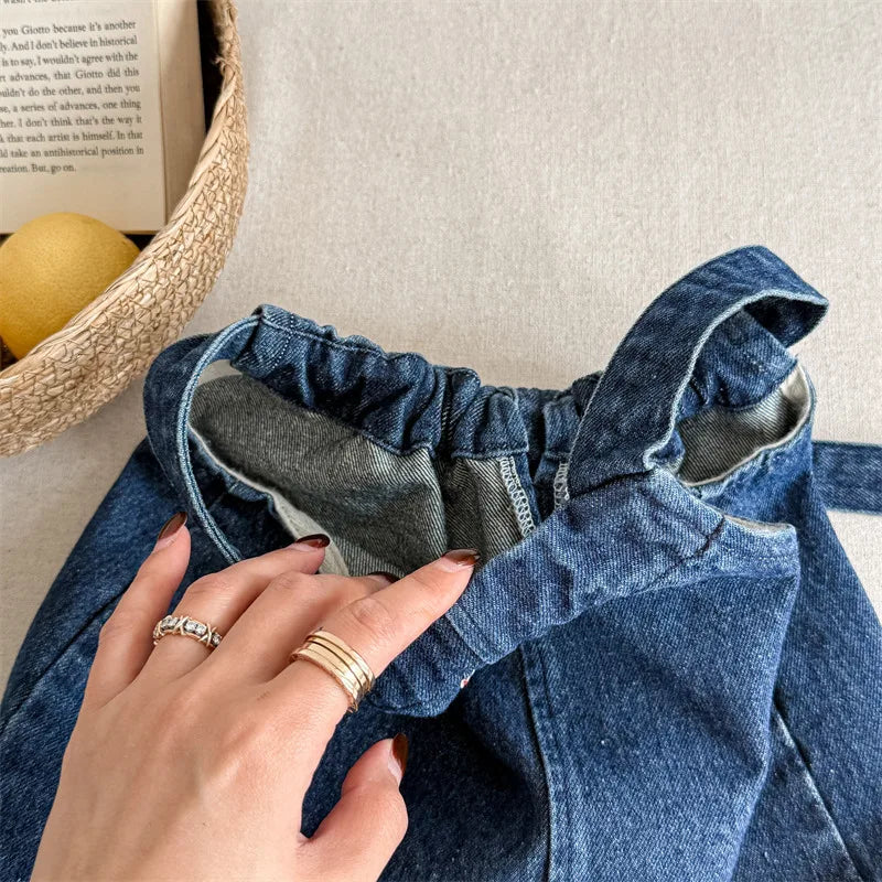2025 Lente Nieuwe Kinderen Losse Overalls Katoen Baby Meisjes Jongens Cartoon Print Wijde Pijpen Broek Jongens Band Broek Kinderen Casual Broek 4-6Y Unisex