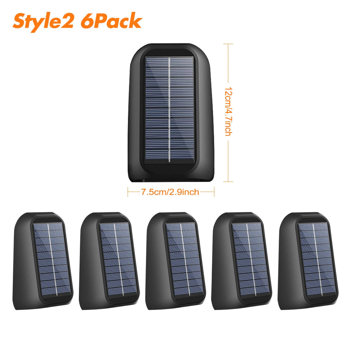 Solar Fence Lights Outdoor Waterproof Solar Deck Lights with Warm White RGB LED Spot Lens Decorative Solar Powered Wall Lights