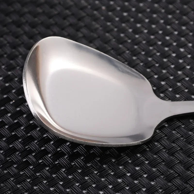 1/2PCS Thicken Long Handle Spoon Stainless Steel Soup Scoop Rice Hot Pot Round Head Spoon Home Kitchen Tableware Cooking Utensil
