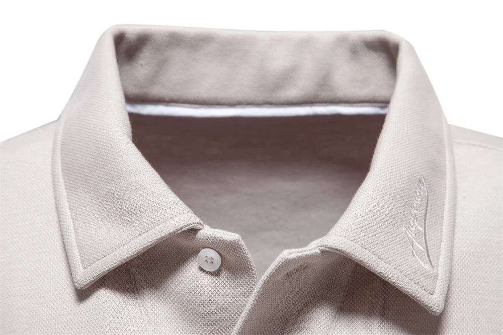 Men's Embroidery Polo Shirt Fashion Neck Turn Down Collar Casual Social Polo Shirts Luxury Golf Shirt For Men