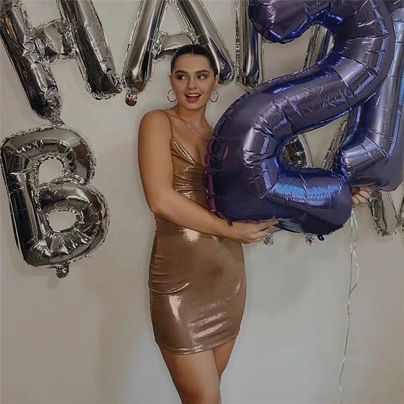 Activity Women Camisole Dress PU Leather Sexy Sleeveless Solid Skinny Elegant Birthday Party Summer Trend Sexy Bodycon