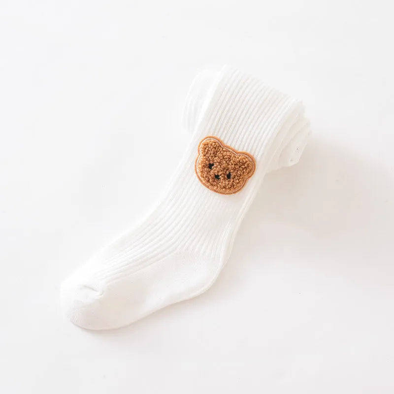New Autumn Kids Pantyhose Children Cartoon Bear Leggings Girls Outwear Render Pants Girls