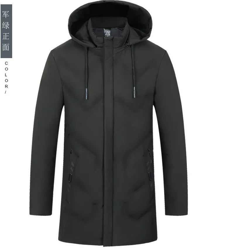 Men's Top Grade Designer Brand Parka Jacket, Casual Fashion Hooded Cropped Windbreaker, and Quilted Puffer Male Coats