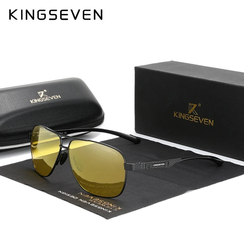 Polarized Aluminum Pilot Sunglasses UV400 HD Lens Men Women Photochromic Outdoor Eyewear Anti-Reflective Night Vision