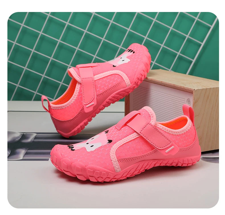 Kids Wide Toe Beach Shoes Lightweight Breathable Non Slip Rubber Sole with Durable Construction for Long Lasting Use