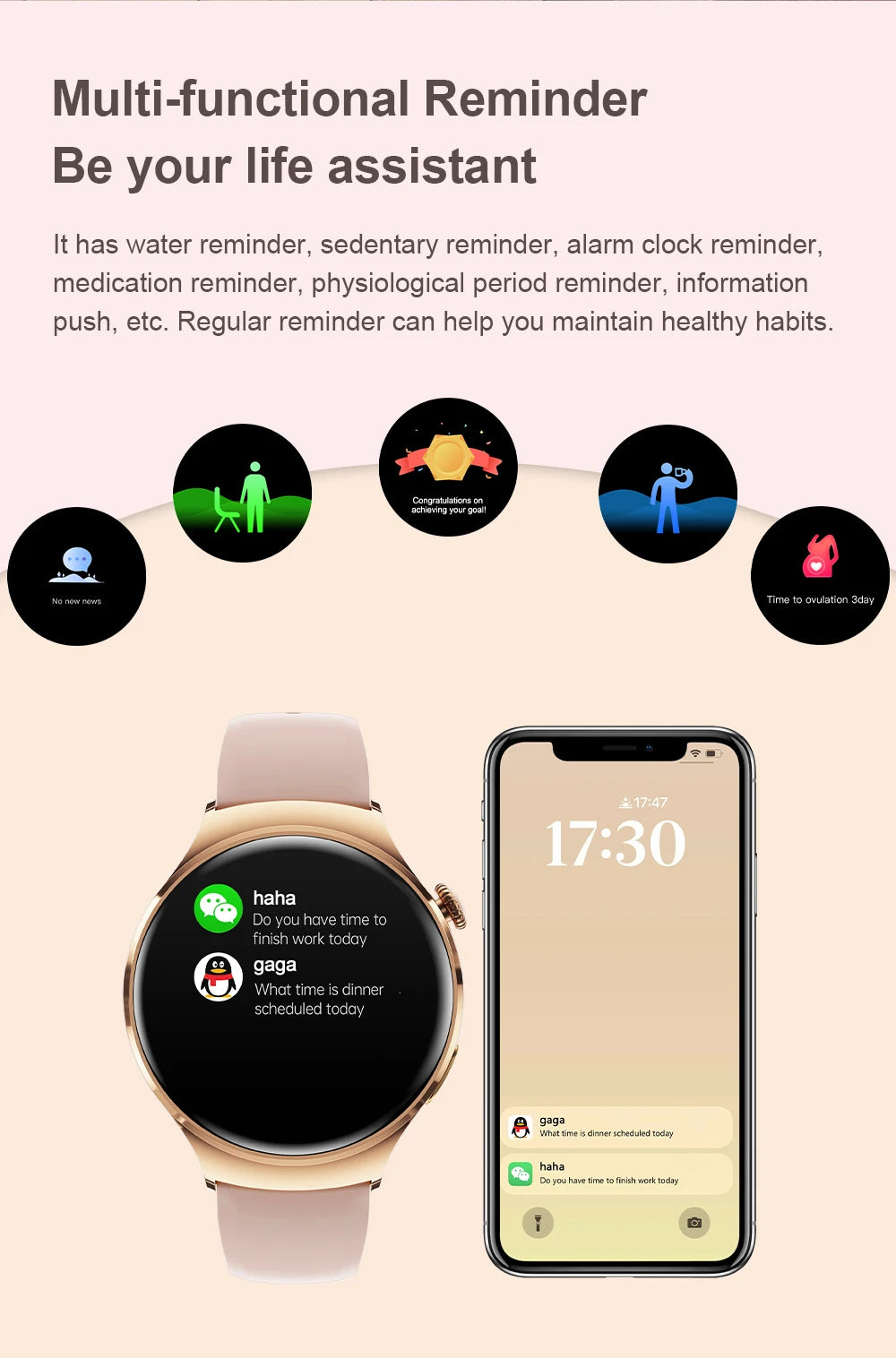 2025 Nieuwe damesmode smartwatch AMOLED HD-scherm GPS Sport hartslag Bluetooth-oproep Waterdicht outdoor smartwatch voor vrouwen