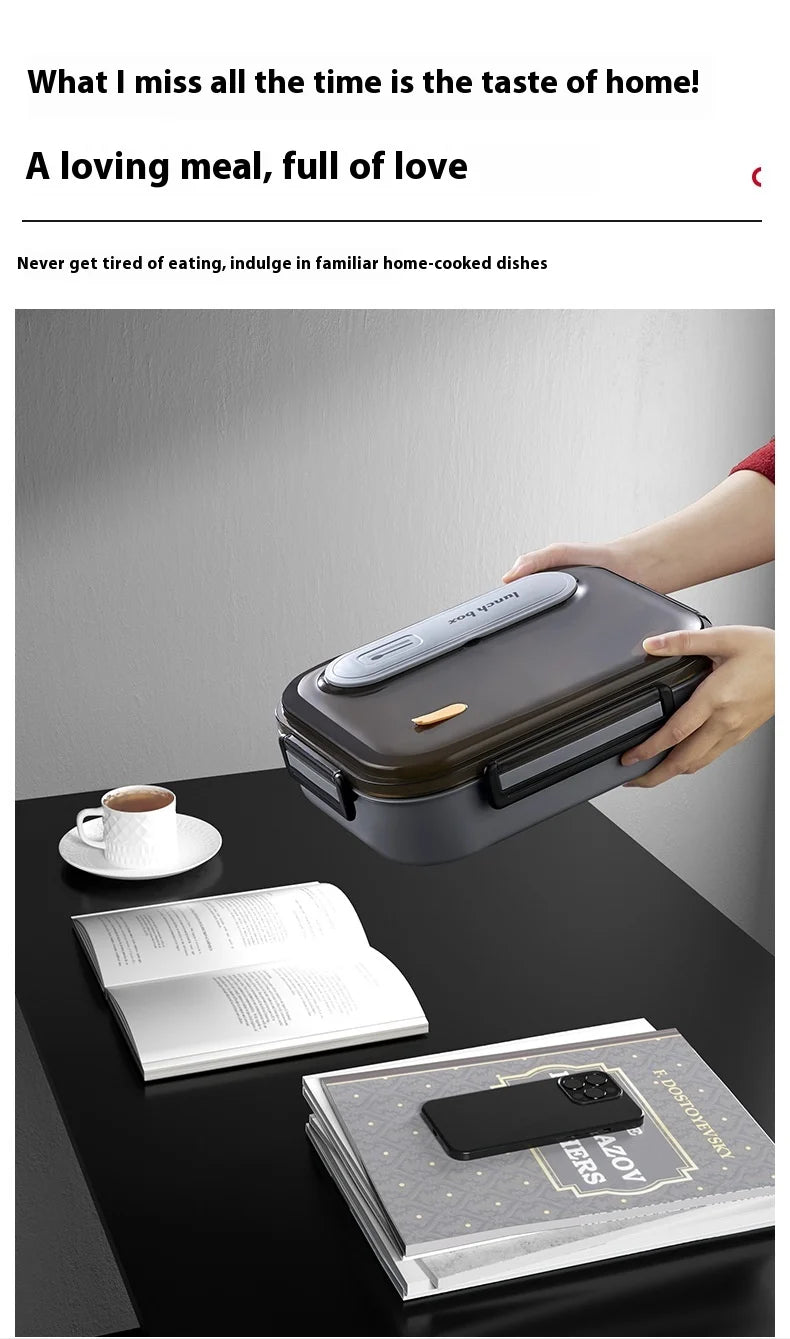 Extra grote geïsoleerde, luchtdichte lunchbox van roestvrij staal (316) van voedingskwaliteit - magnetronbestendig voor kantoorpersoneel en studenten