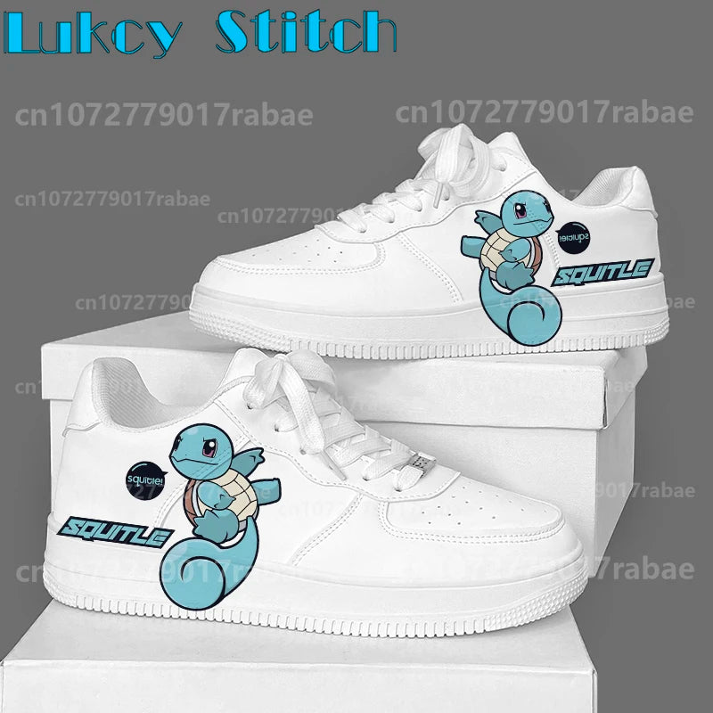 Pokémon Casual Shoes Male Platform Sneakers Fashion Women Skateboarding Shoes 3D Graffiti Student Casual Shoes Christmas