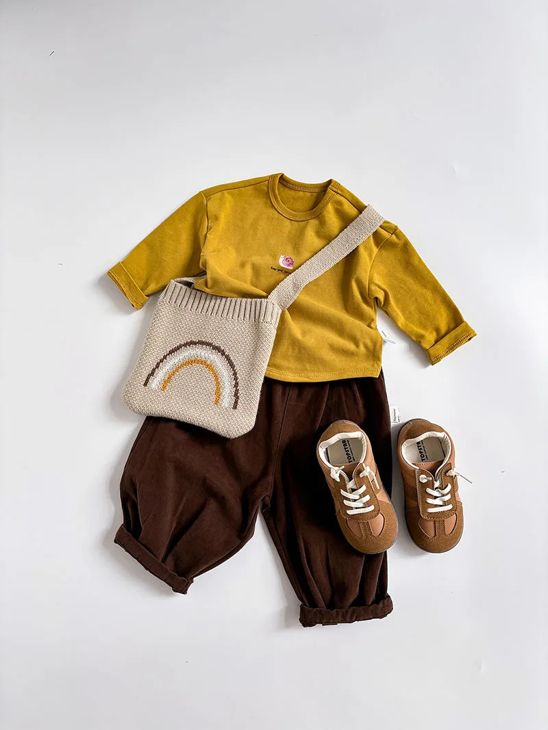 New Spring Kids Thin Style T-shirt Children Cartoon Animal Undershirts Girls Boys Outwear Tops 1-5T Unisex