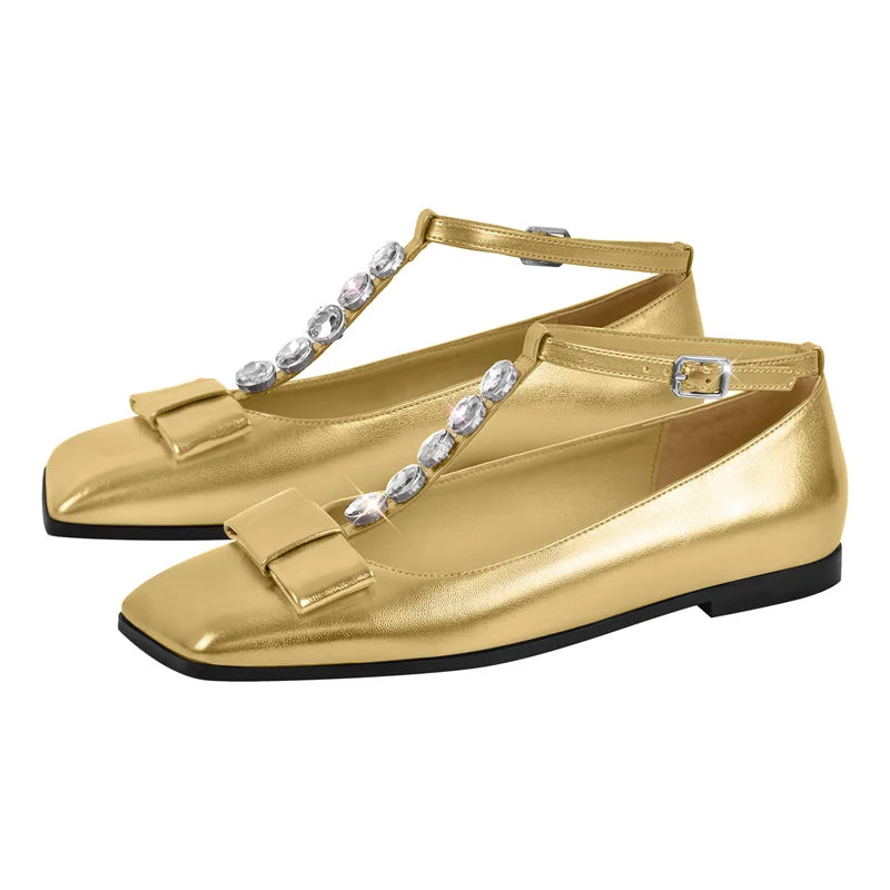 Woman Rose Red Elegent Slip On Flats Fashion Daily Elegant Crystal Flat Shoes