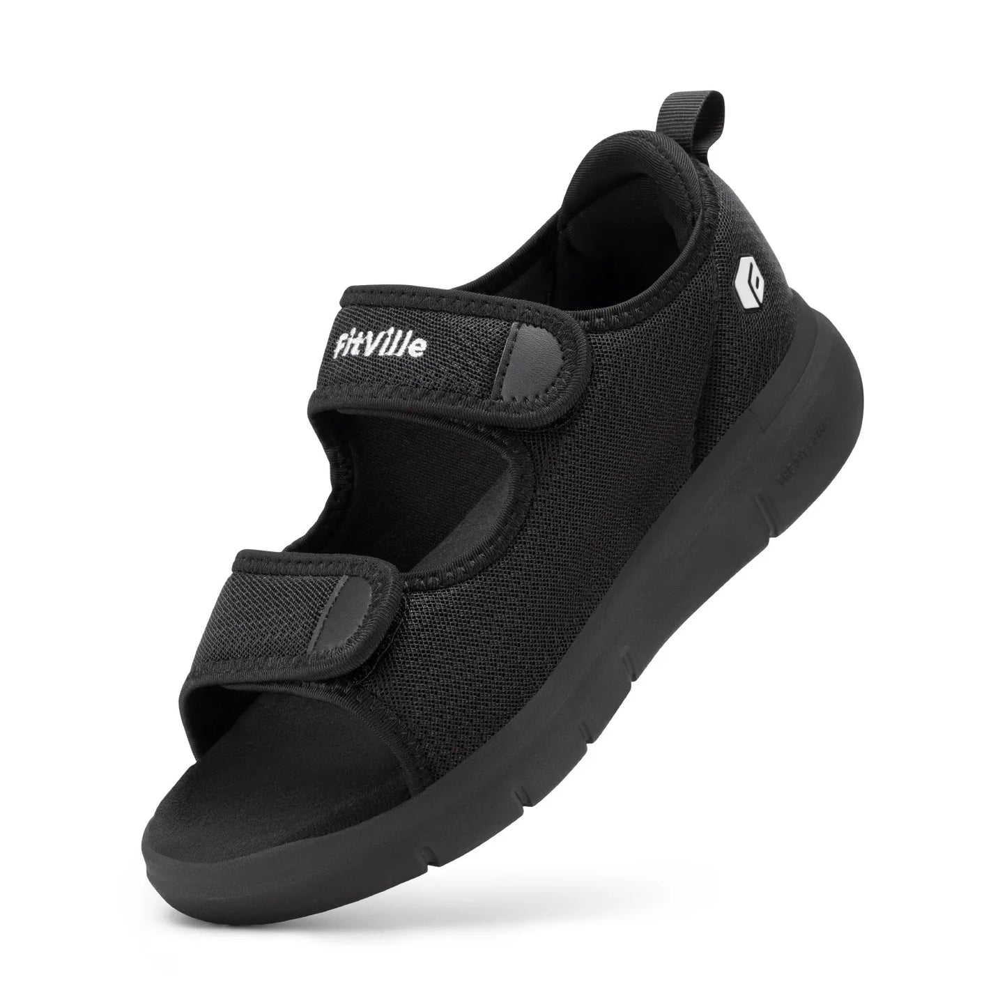 Women's Diabetic Wide Sandals With Arch Support Adjustable Straps Lightweight Casual Ladies Flat Shoes