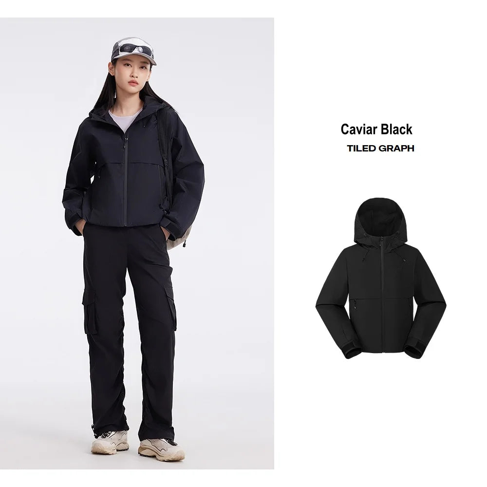 Women's Korean Short Windbreaker Jacket, Spring & Autumn Female Loose Fitting Tops Coat, Solid Colour Outerwear For Ladies