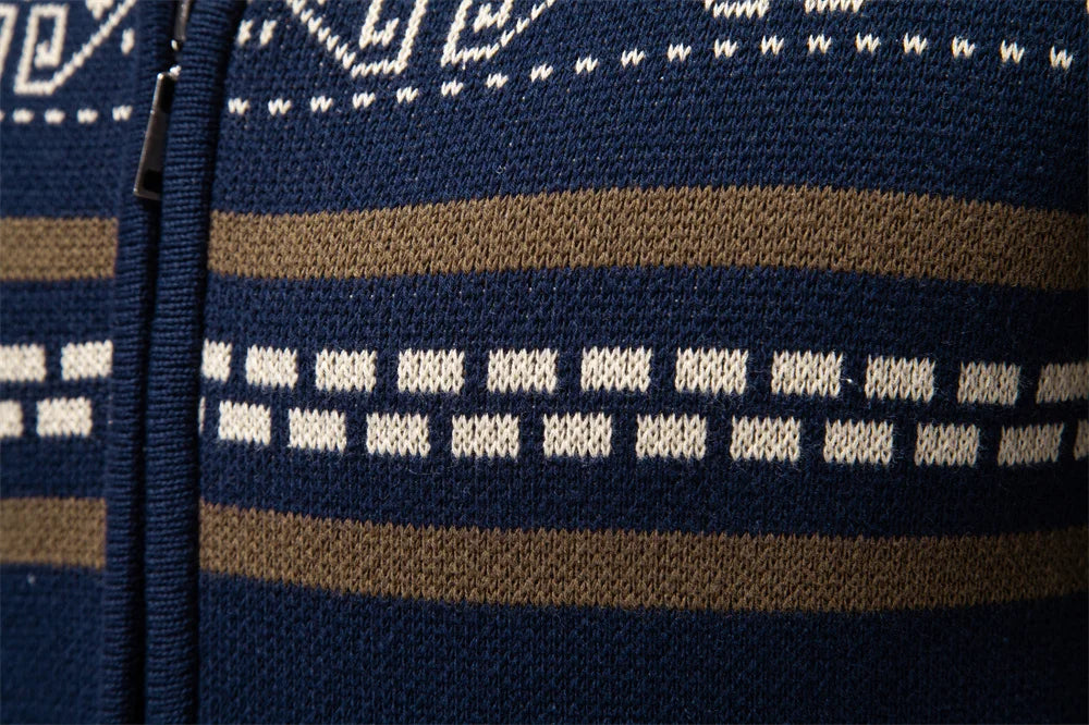 Men's Autumn High Quality Stand Collar Jacket Warm Winter Cotton Coat for Men Ethnic Patterns Casual Male Outerwear