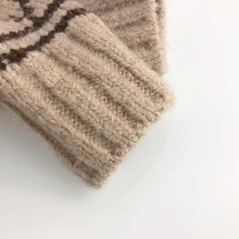 New Autumn Kids Sweater Girls Boys Thicken Stripe Knitted Sweater Children Tops 1-6 Unisex