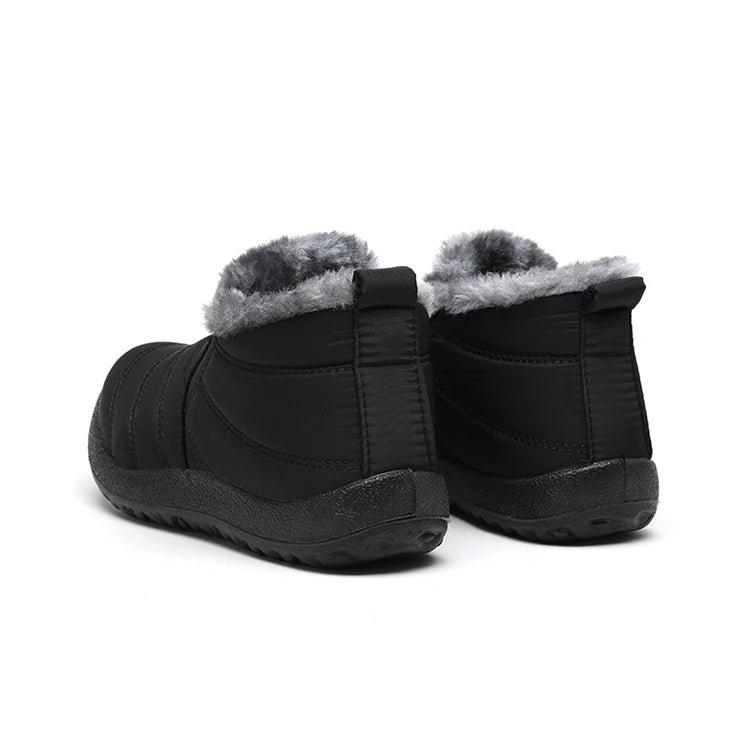 Men's Winter Waterproof Warm Fur Shoes Comfortable Sneakers Male Slip-On Shoes
