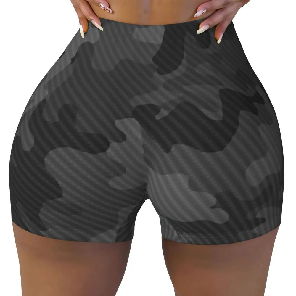 Custom Marpat Camo Workout Volleyball Biker Shorts for Women Woodland Camouflage Gym Yoga Shorts