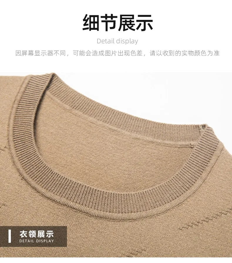 Men's High-End Woollen Designer Knitted Pullover Sweater, Casual Graphic Trendy Korean Brand, and Male Jumpers