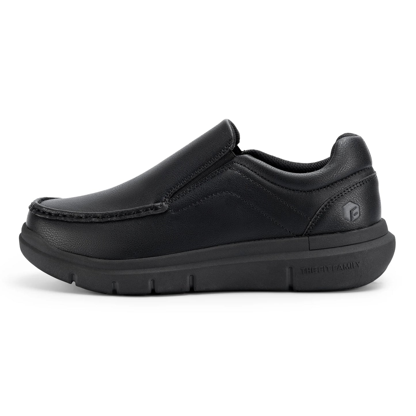 Men's Shoes Wide Width Leather Slip-On Casual Shoes Lightweight For Swollen Feet with Arch Support Pain Relief
