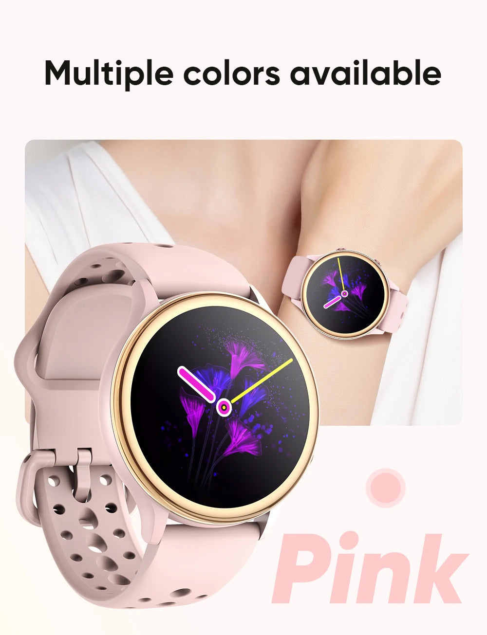 2025 Mini Smart Watch Dames 1,27-inch 360*360 AMOLED HD-scherm IP68 Waterdicht Hartslag Bloedzuurstof Smartwatch - Compatibel met HUAWEI IOS