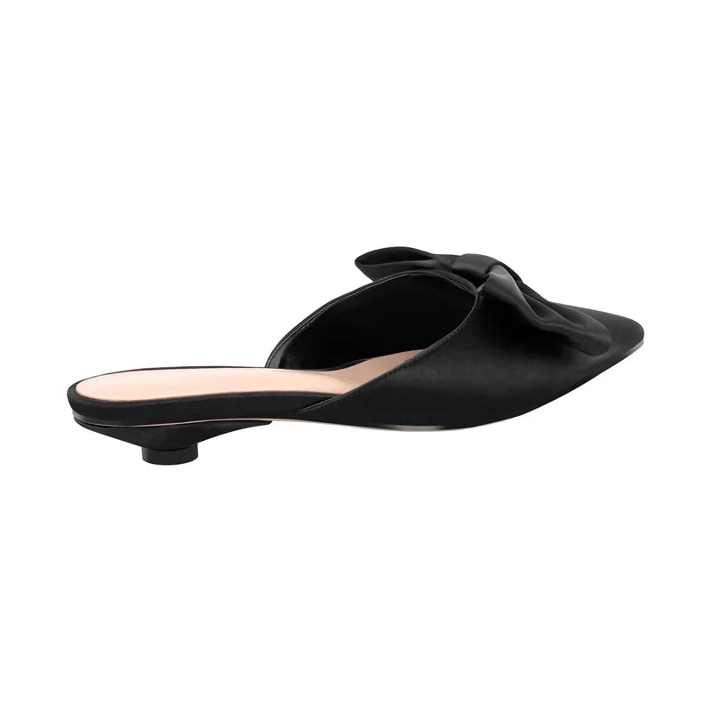 Women Mules Pointed Toe Butterfly-knot Plus Size Shoes