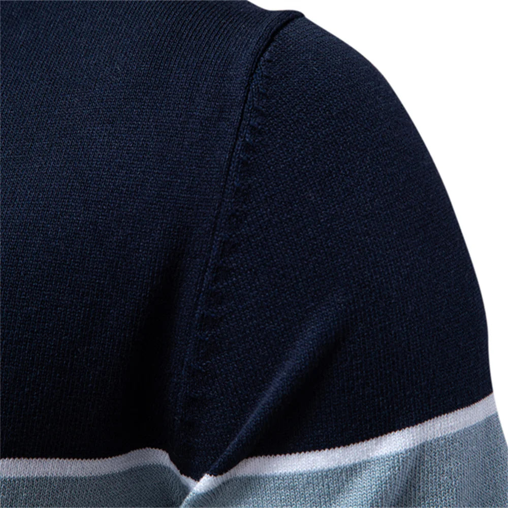 Men's Athletic V-Neck Colour Block Polo Shirt Social Event Polo Shirts for Men Contrast Sport Slim Fit Polo