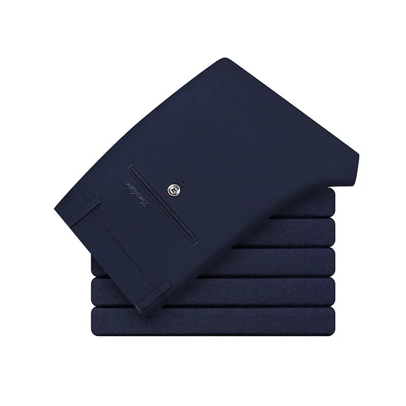 Stretchable Men's Dress Pants, Classic Trousers for Versatile Wear, Comfort & Style Combined Sizes 28-40