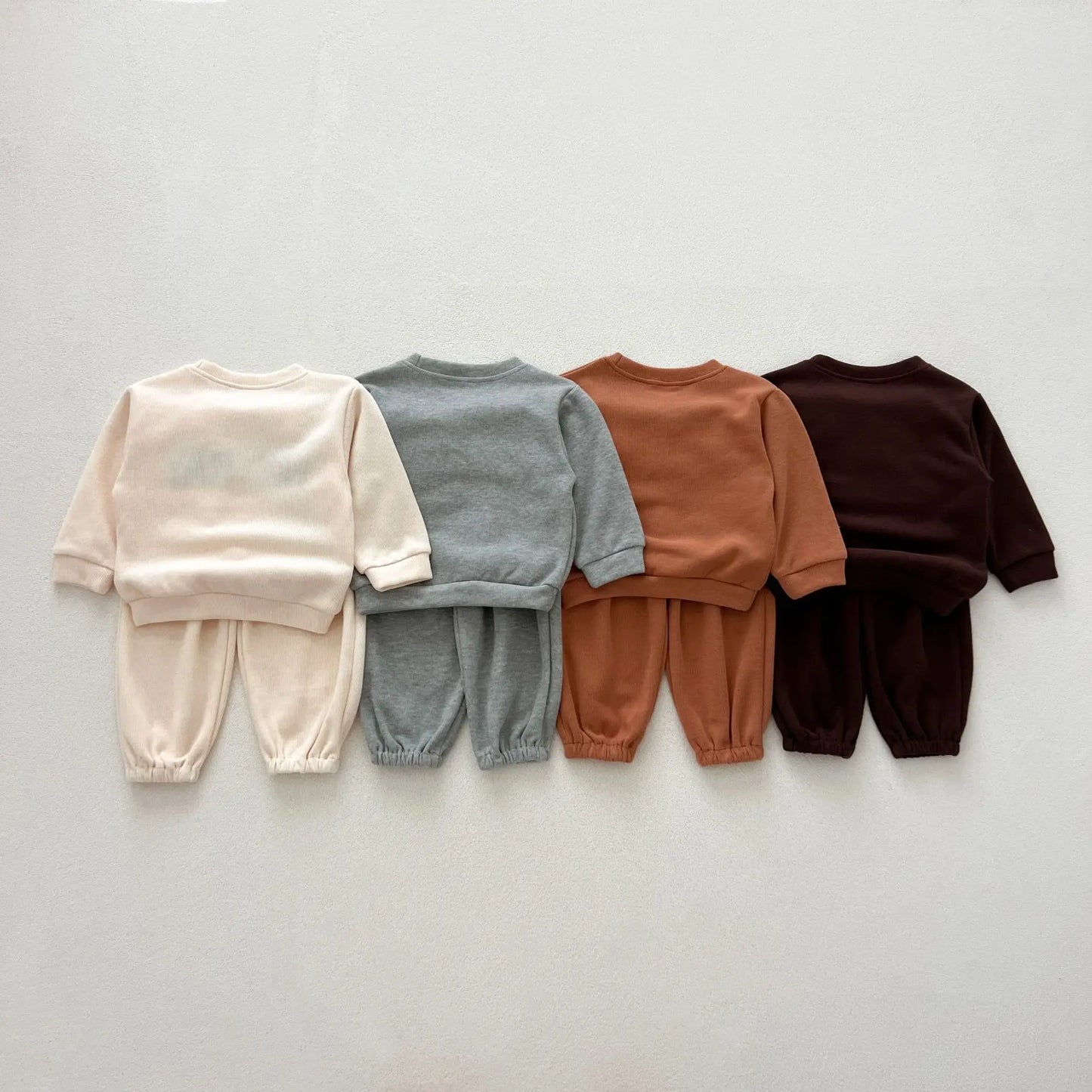 NEW Autumn Children's Clothing Pullover Set Boys Sweatshirt and Pants Girls Letter Hoodies Suit Kid's 2PCS Outfit 0-4Y Unisex