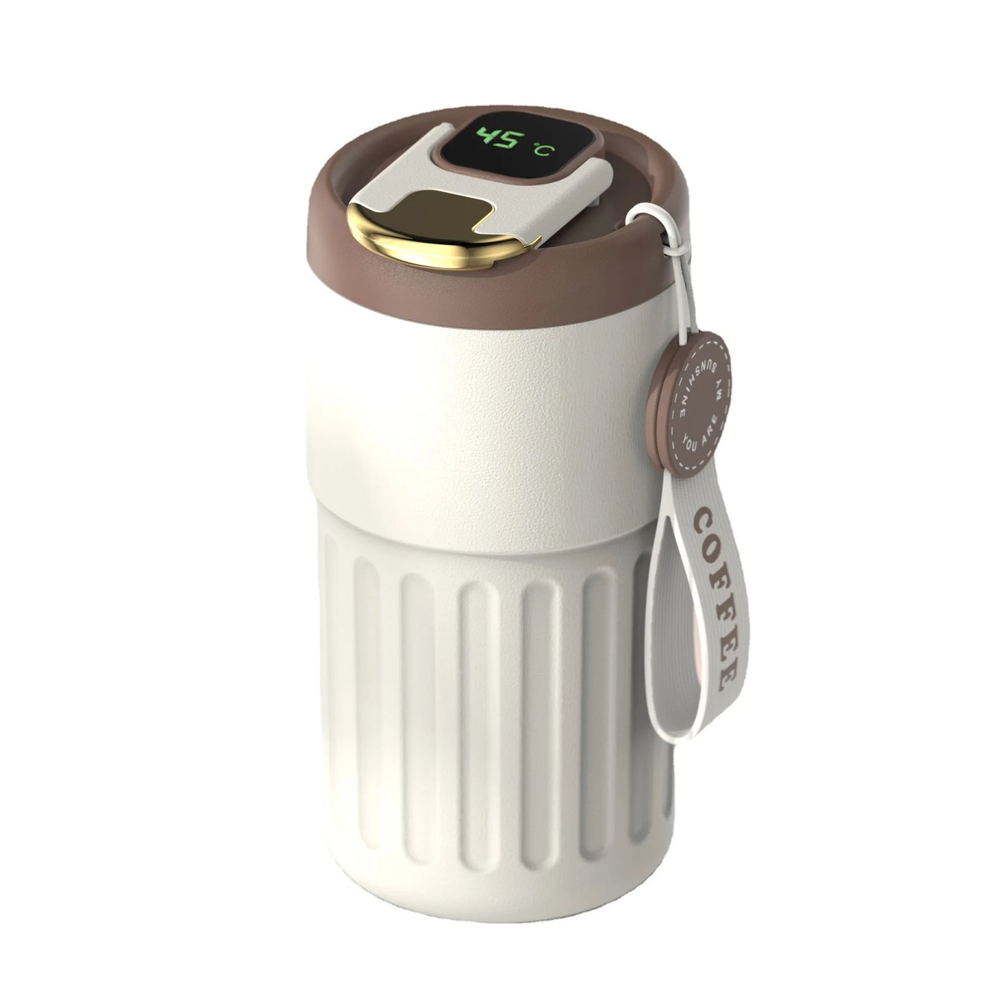 316 SS Smart vacuüm geïsoleerde thermosfles - 24/12 uur warm/koud behoud, lekvrij, minimalistisch ontwerp, reiskoffiemok voor
