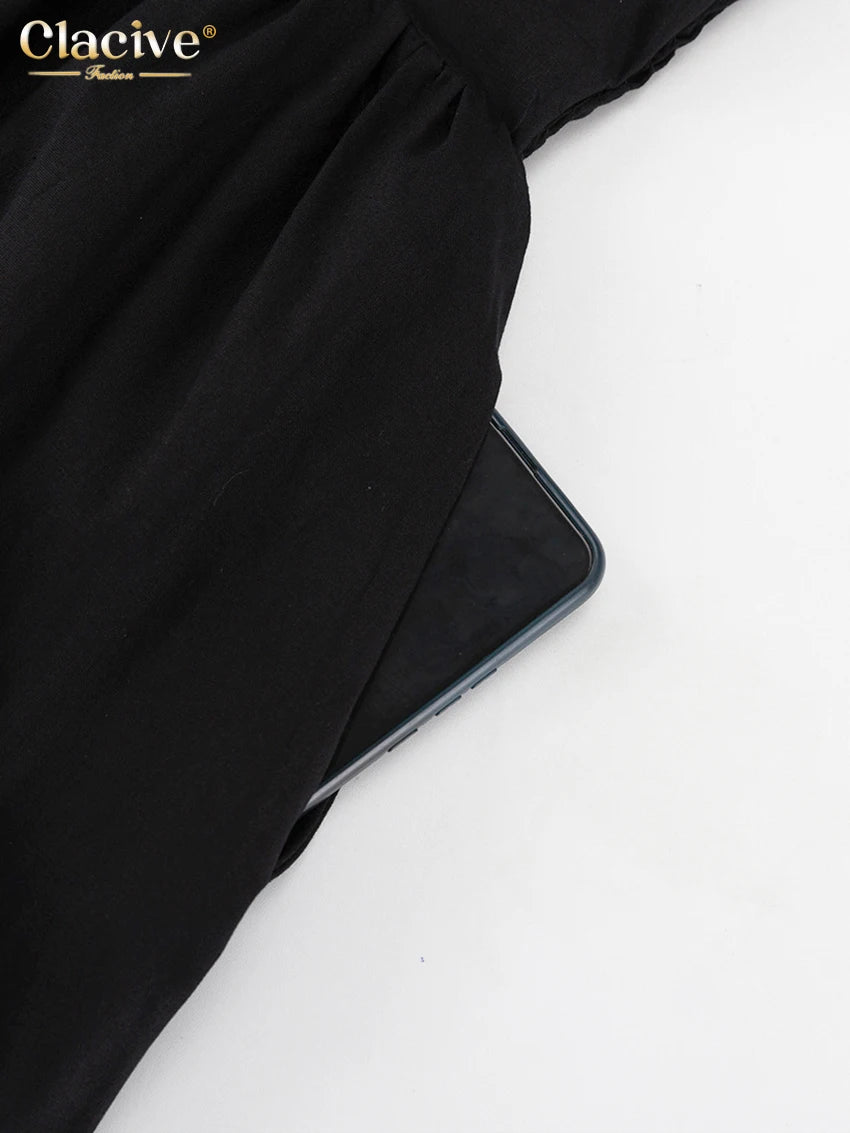 Sexy Loose Black Cotton Womens Dresses 2024 Summer Strap Sleeveless Ankle Length Dress Elegant Hollow Out Female Dress