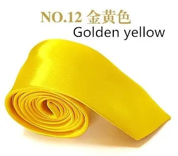 35 kleuren Nieuwe stijlvolle 5 cm smalle effen stropdas voor heren. U kiest kleuren. Mode-uniform stropdas.