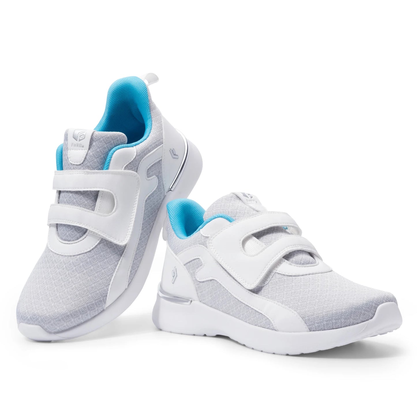 Dames sneakers met brede wandelschoenen, lichtgewicht, ademend en verstelbaar voor dikke voeten met ondersteuning van de voetboog