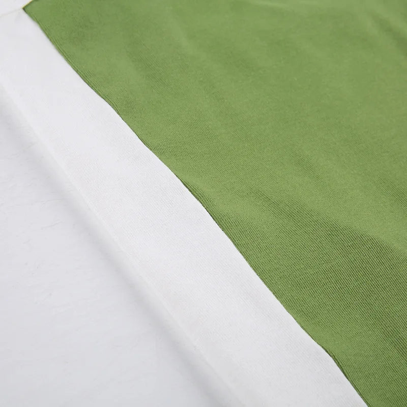 Women's Sleeveless Knitted Crop Tops Green Sexy Basic Patchwork 2023 Summer Casual Cami Backless Y2k Vintage Tank Top