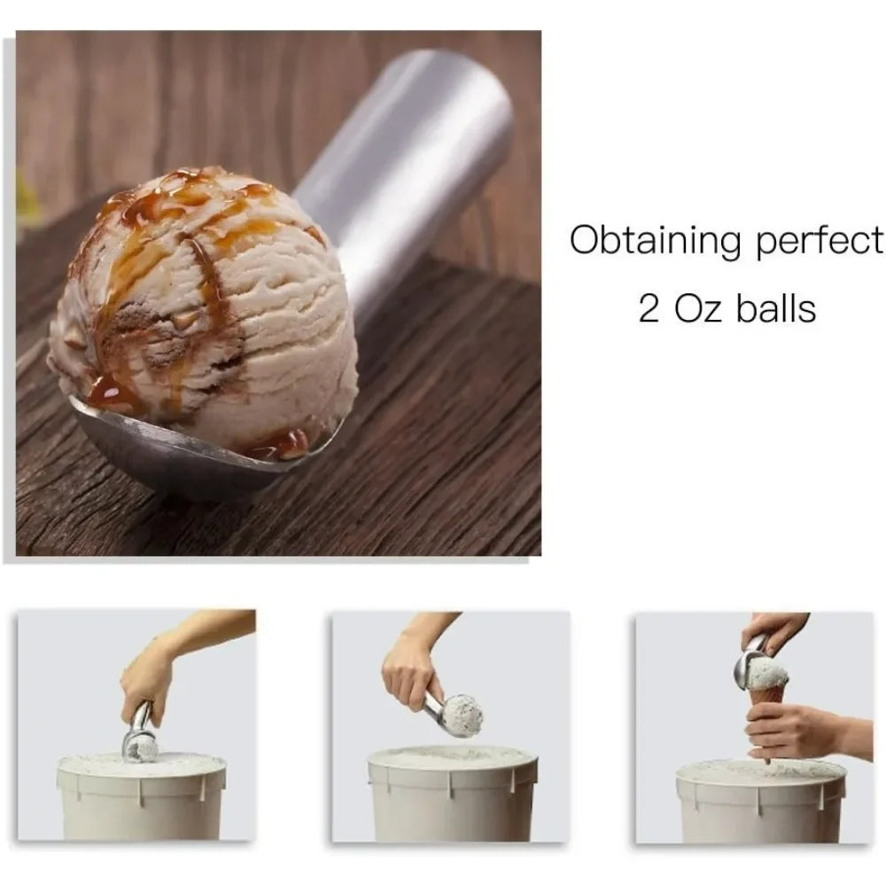 1/2PCS Non-stick Ice Cream Spoons Stainless Steel Fruit Ice Ball Making Tools Handled Dessert Digging Scoop Kitchen Bar Gadgets