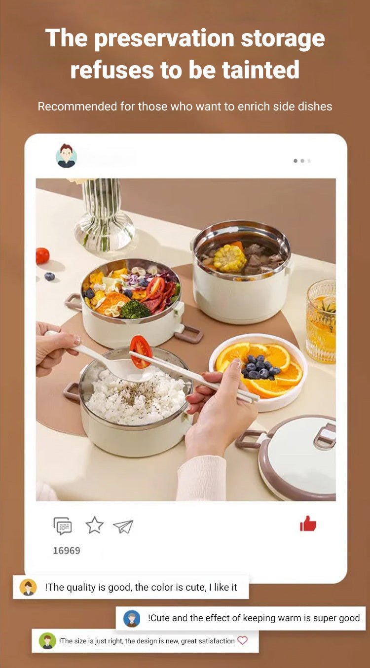 Stainless Steel Insulated Lunchbox Multi-Layer Bento Box Leakproof Lunchbox Insulated Lunch Container