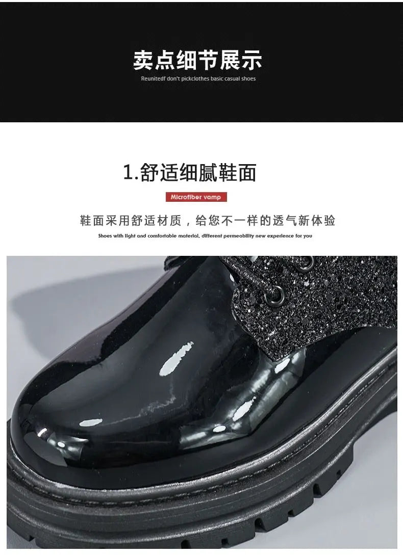 Fashion Women Casual Boots Black Outdoor Lady Luxury Brand Motorcycle Boot High Top Autumn Female Popular Leisure Walking Boots