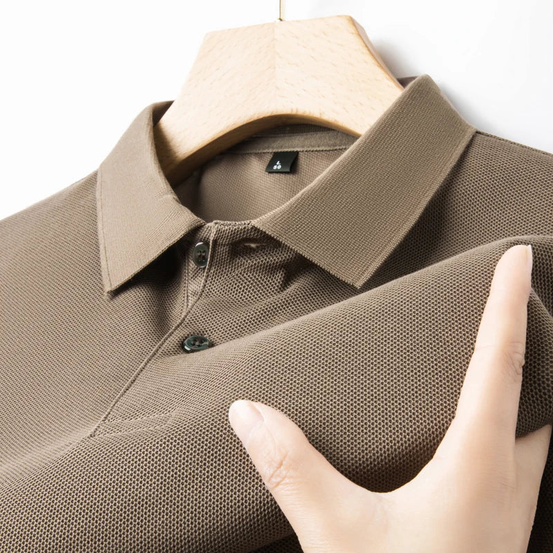 Men's 100% Summer Cotton Polo Shirt, Casual Short Sleeve, Breathable Lapel Tee Ideal for Golf and Other Sports - 10 Colours