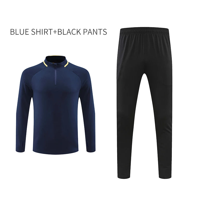 2024 Nieuwe sporttrainingssets Fitnesskleding Pak Heren Lange mouwen Hardloopkleding Shorts Trainingspak Gym