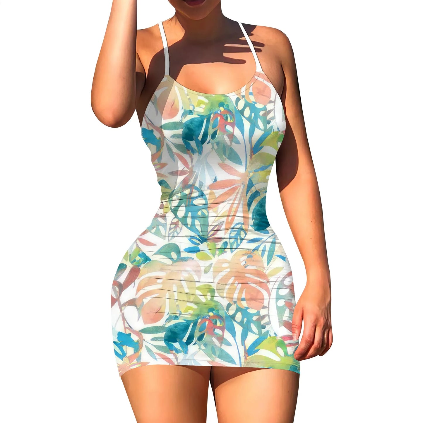 Women's 2025 Trends Summer Short Dress Sexy Bodycon Backless Spaghetti Strap Dress Party Club Dresses