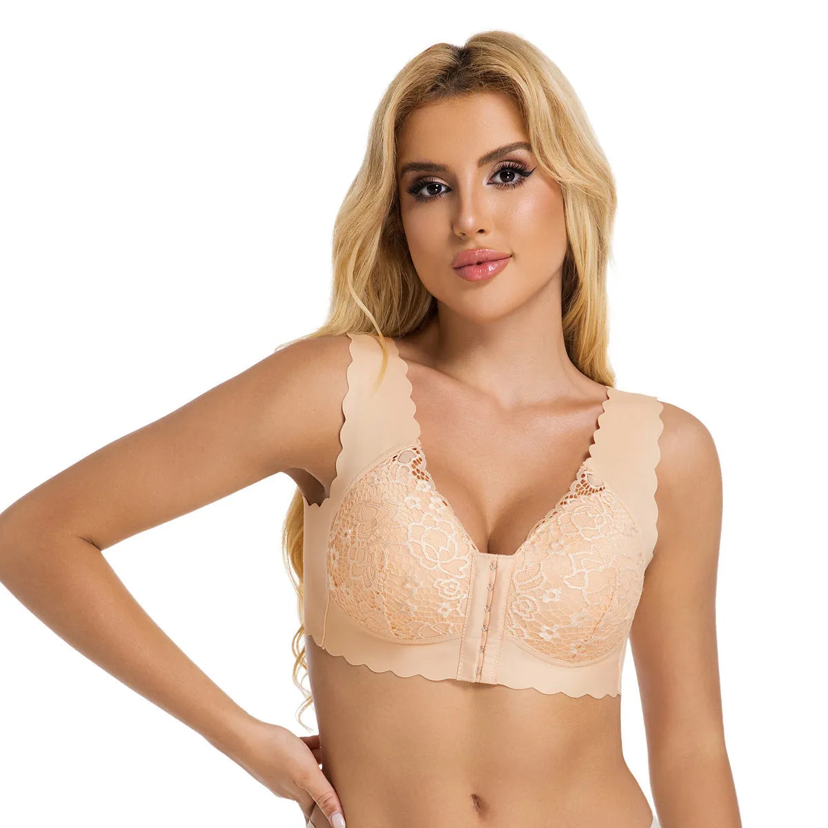 Large Size Front Closure Bra Wire Free Vest Brassiere Intimates Women's Push Up Bralette Underwear Front Lingerie for Female