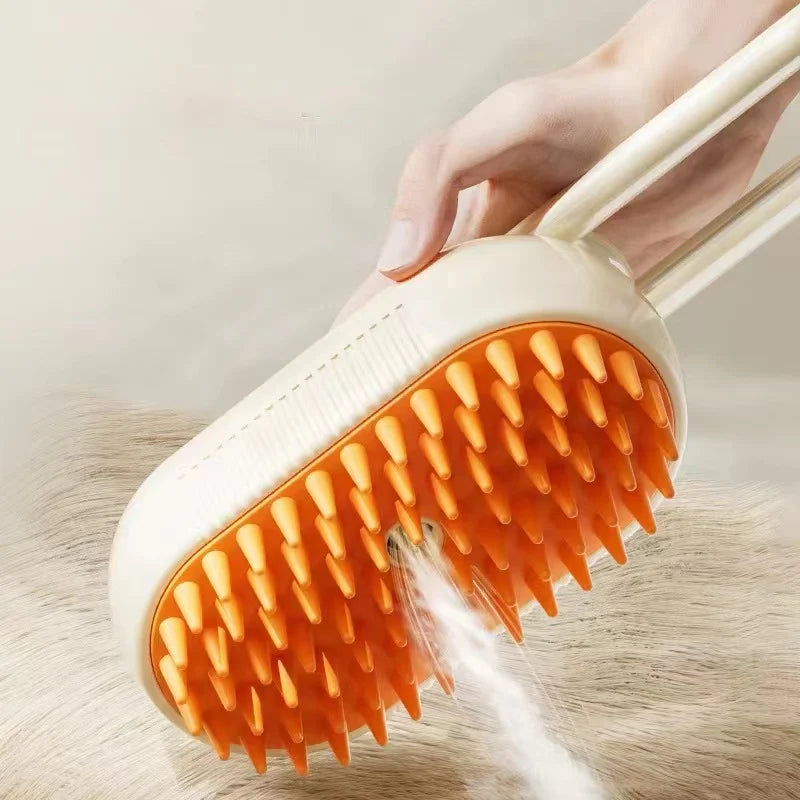 3-in-1 Hondenhaarborstel Kattenhaarborstel Elektrische Huisdierreinigingsborstel Stoomsprayborstel Massage Ontharingskam Anti-vliegborstel