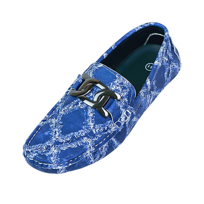 Fashionable Mens Over Size 38-48 Moccasin Shoes Blue Spring Male Formal Dress Shoes Comfortable Youth Leisure Shoes