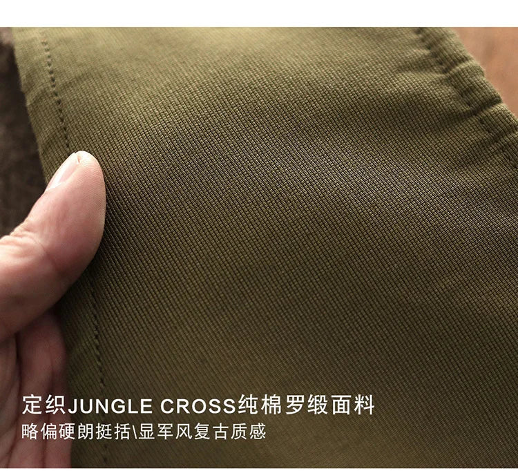 Winter New American Retro Thickened Velvet Naval N1 Deck Vest Men's Fashion 40% Cashmere Washed Casual Cargo Waistcoat